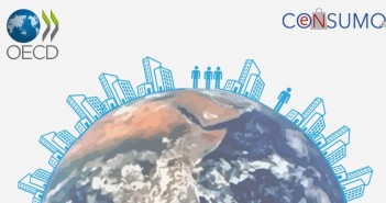¿En realidad sabes qué tan pobre eres? (OCDE herramienta interactiva) ilustración de ciudad sobre el planeta