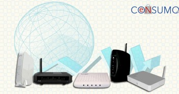 Fotografia de diferentes modems de distintas compañias: telmex, axtel, izzi, etc.