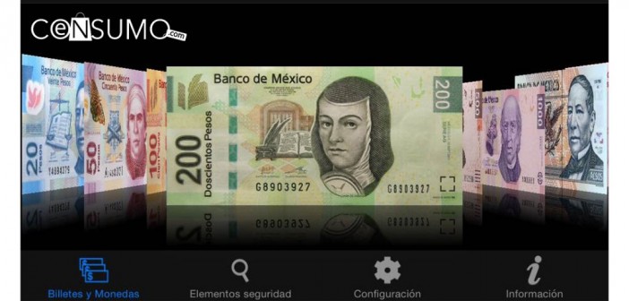 Screenshot de la aplicación del Banco de México