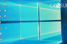 Escritorio de Windows 10 en pantalla HP.