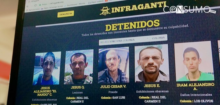 Infraganti.mx, el sitio web que exhibe a delincuentes