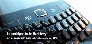La participación de BlackBerry en el mercado está oficialmente en 0%