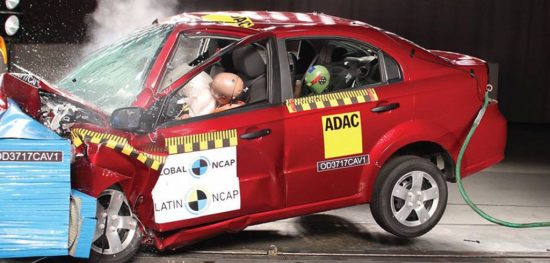 El auto Aveo volvió a obtener cero estrellas de seguridad en el Latin NCAP