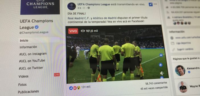 Facebook transmitirá la Champions League en vivo